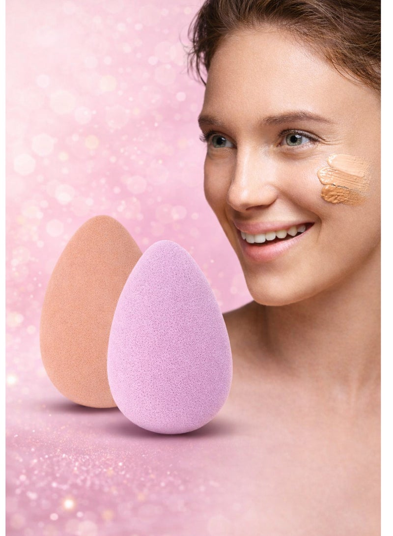Rossmann Oval Makeup Sponge 2-Piece Set – Soft Blending Sponges, Made in Germany - Image 4